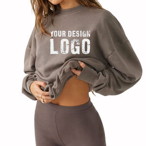 Sudadera Personalizada para Mujer, de Felpa, con Bordado, Cuello Redondo, Estilo Urbano, Venta al Por Mayor de Fábrica - Product Image 5
