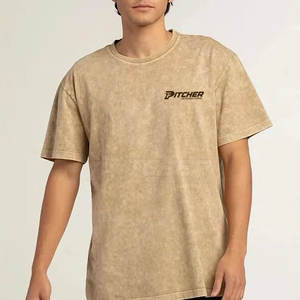 T-shirt pour homme à la mode, effet délavé, motif tendance, confortable, décontracté, tenue de rue - Product Image 2