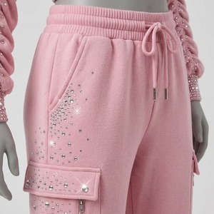 Conjunto Deportivo Unisex Personalizado, Sudadera Lisa de Algodón con Cuello Redondo, Pantalones Deportivos Elásticos, Conjunto de 2 Piezas - Product Image 6