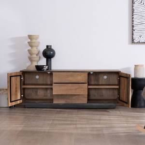 Mueble para TV Vandana Silver Volume de 150 cm en madera de mango estilo Santo minimalista con puertas y cajones - Product Image 2