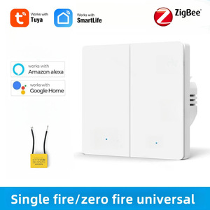 Interruptor de Luz Inteligente Zigbee / Matter, Requiere Cable Neutro o Sin Cable Neutro, Interruptor de Pared Universal de 1/2/3 Botones con Aplicación Tuya / Apple - Product Image 4