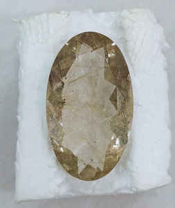 พลอยควอทซ์เจียระไนแบบแร่เฮมาไทล์สีทองธรรมชาติ100% มม. น้ำหนัก34X20X11มม. น้ำหนัก39ซม. ทำจากหินอัญมณีหายากคุณภาพสูง - Product Image 1