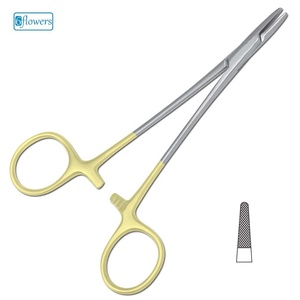 Porte-aiguille chirurgical Baumgartner, pince hémostatique TC, acier inoxydable, instrument manuel, classe I, certifié CE - Product Image 1