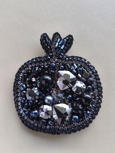 Handmade Embroidery Beaded Brooch with Intricate Beadwork Elegant Fashion Pin - Product Image 5