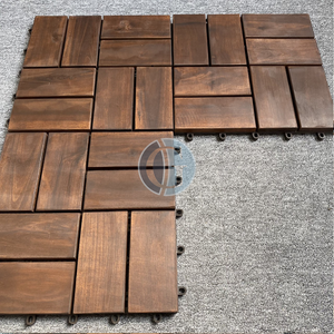 Dalles de terrasse carrées en bois d'acacia du Vietnam, installation facile, emboîtables, imperméables, antidérapantes, écologiques, pour patio extérieur - Product Image 6