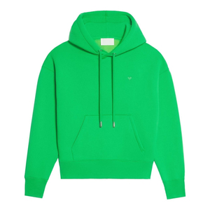 Sweat-shirt à capuche pour homme, coupe classique, vert uni, 100% coton biologique, molleton, style décontracté hiver, impression numérique, écologique - Product Image 1