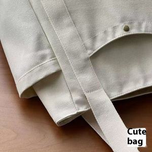 Multipurpose <b>Canvas</b> Tote <b>Bag</b> with External Pockets <b>Large</b> Capacity Cotton Handbag for Daily Shopping and Travel Convenience - Product Image 5