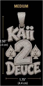 จี้ห้อยคอ Kai 2 Deuce สำหรับผู้ชาย สไตล์ฮิปฮอป ประดับเพชรโมอิสซาไนต์ ชุบโรเดียม ดีไซน์รูปทรงจอบ หรูหรา ประดับเพชรเต็มชิ้น แฟชั่นทันสมัย - Product Image 4
