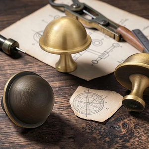 Luxury Mushroom Cabinet Knob Antique Brass Solid Furniture Hardware Minimalist Wardrobe Drawer Pull Modern <b>Cupboard</b> <b>Handle</b> - Product Image 1