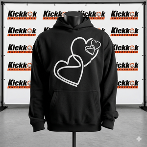 Sweat-shirt à capuche doublé pour homme KickkOk, 100% coton, molleton français, coupe classique, noir uni, respirant, vêtements décontractés pour l'hiver - Product Image 1