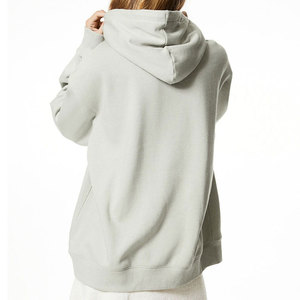 Sweat à capuche pull-over en mélange de coton pour femme, style minimaliste, uni, coupe oversize, pour l'hiver et le quotidien, fournisseur - Product Image 2