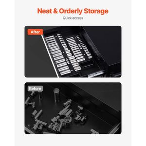 Set Organizzatore Portatile per Chiavi a Bussola da 3 Pezzi (Metrico e SAE) 1/4 3/8 1/2, Porta Chiavi Resistente per Meccanici e Progetti Fai-da-te - Product Image 6