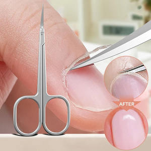 Ciseaux à cuticules professionnels, 1 pièce, petits ciseaux pour manucure, éliminateur de peaux mortes pour l'art des ongles, coupe-cuticules en acier inoxydable - Product Image 2