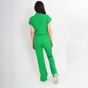 Unisex Hospital <b>Scrub</b> Sets V-Neck Tops With Pockets Cotton Polyester Woven <b>Scrubs</b> For Medical Staff - Product Image 3