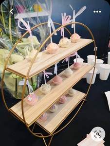 Présentoir de table pour banquet, stand de restauration événementielle, plateforme de desserts de luxe, support à structure en acier inoxydable - Product Image 2