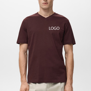 T-shirt Homme à Manches Courtes, Col en V, Design Tendance 2026, Personnalisable avec Logo, Matière Douce, Prix Abordable, Vêtement Décontracté - Product Image 1