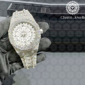 Reloj Mecánico de Lujo Charm de Acero Inoxidable, Caja de 40 mm, Correa de 20 mm, Estilo Vintage Hip Hop, Cristal, Resistencia al Agua de 10 Bares, Fecha Automática - Product Image 1