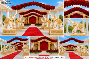 South Indian Wedding Archway <b>Decor</b> with <b>Elephants</b> Luxury Wedding Archway for Indian Wedding Ceremony Decoration - Product Image 6