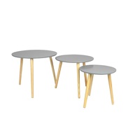 Table basse ronde en métal avec plateau en bois, surface lisse, idéale pour un salon élégant, apparence raffinée
