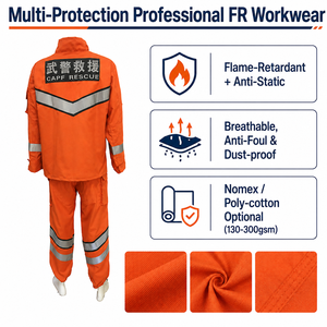 Traje de Trabajo de Rescate Resistente al Fuego, Tela Nomex de Alta Visibilidad, Ropa Ignífuga con Certificación CE - Product Image 4