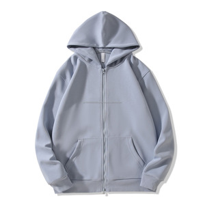 Sudadera con Capucha y Cremallera de Algodón 100% Pesado de Fabricantes OEM, Hombros Caídos, Tejido de Punto Extra Grande, Corte Regular, Estilo Invernal - Product Image 1