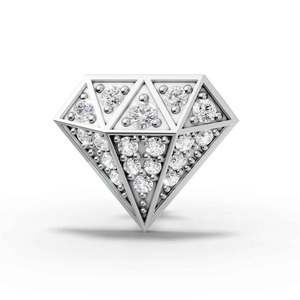 Pendientes Colgantes de Moissanita en Plata de Ley con Baño de Rodio, Joyería de Lujo para Hombre, Diseño Geométrico de Múltiples Niveles - Product Image 2