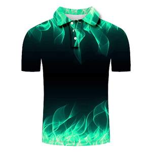 Nouveau style de polo en sublimation, t-shirt uni en polyester, polo pour homme, impression DTG personnalisée, chemises de golf - Product Image 1