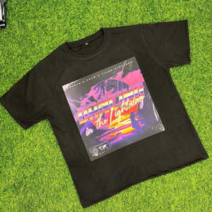 Gráfico personalizado 250GSM 100% algodón Streetwear Vintage camiseta de peso pesado de gran tamaño DTG impresión hombres banda estrella camiseta - Product Image 3