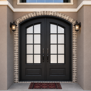 Puerta Exterior de Hierro Forjado de Lujo: Trabajo de Hierro Forjado a Mano Personalizado con Diseño Elegante y Seguridad Duradera - Product Image 1
