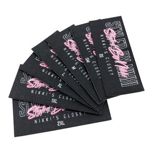 Factory Wholesale Custom Quality Garment <b>Label</b> Woven Clothing <b>Label</b> Custom Woven <b>Iron</b> on Neck <b>Label</b> Brand Tags - Product Image 3