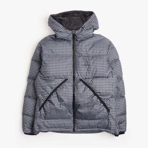 Chaqueta Acolchada con Capucha a Cuadros para Hombre, Invierno, Cortavientos, Casual, Cierre de Cremallera, Relleno de Poliéster, Corte Regular - Product Image 1