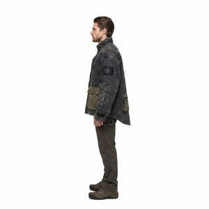 OEM Heavyweight 450GSM Canvas Boxy Hunting <b>Jacket</b> <b>Gothic</b> Gorpcore Men's Distressed Vintage Winter Outerwear Water-Resistant - Product Image 3