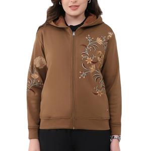 Lady's Fashionable Printed <b>Pattern</b> Casual Long-Sleeved Top Hooded Winter New Style <b>Women's</b> Wholesale Hoodie <b>Fleece</b> Fabric Lined - Product Image 1