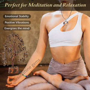 คริสตัลรูปตาเสือทำด้วยมือ300คริสตัลธรรมชาติชิปจักระอัญมณีต้นไม้พื้นที่การตกแต่งของขวัญการรักษาคริสต์มาส - Product Image 4