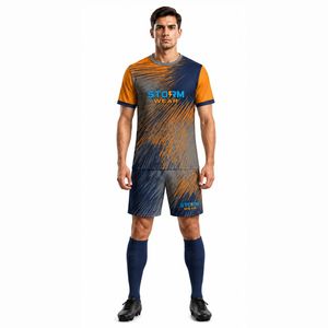 ผู้ผลิตชุดฟุตบอลชาย ชุดทีมฟุตบอลแบบกำหนดเอง OEM ผู้จัดจำหน่ายเสื้อสโมสรชาย ขายส่งชุดฟุตบอลแบบซับลิเมชั่น - Product Image 5