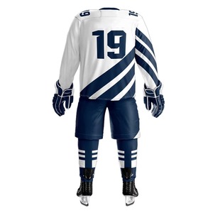 Custom Ice Hockey Uniform Wholesale OEM Manufacturer Hockey Jersey <b>Pants</b> Set Sublimation Custom Logo Private Label Sportswear - Product Image 6
