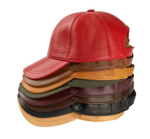 Gorra de Béisbol de Cuero Negra Ajustable de 6 Paneles con Correa Trasera, Gorra Deportiva Casual para Protección Solar, Unisex para Adultos - Product Image 6