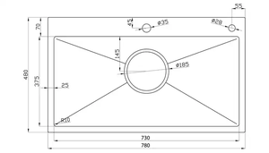 อ่างล้างจาน2025เดี่ยวขนาดใหญ่ทำมือดีไซน์ทันสมัยทำจากสเตนเลสสตีลสองรูส่งตรงจากโรงงานเวียดนาม - Product Image 6