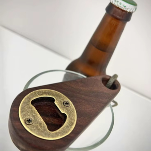 Creative Solid Wood Fridge Magnets Bottle <b>Opener</b> Magnetic Fridge Magnets - Product Image 1