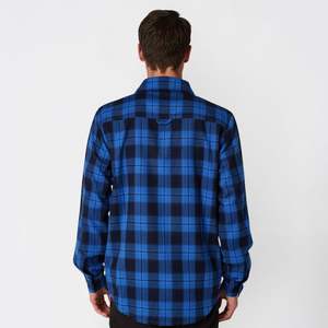 Camisa de Franela de Algodón Tejida Transpirable de Manga Larga Lisa y Ajustada para Hombre, Estilo Casual, Venta al por Mayor 2026 - Product Image 2