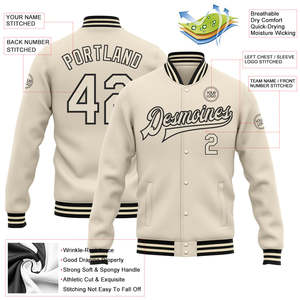 Chaqueta Bomber de Cuero de Lujo OEM con Parches Bordados, Cuello Camisero, Estilo Urbano para Invierno, Chaqueta Varsity para Hombre - Product Image 3