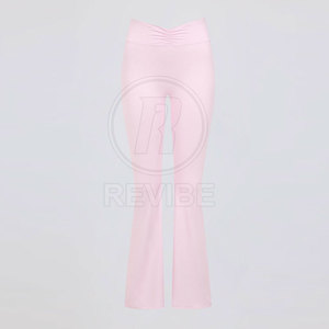 Custom Design Yoga Breathable Mid Waist <b>Flare</b> <b>Legging</b> Spandex Polyester Women's Unique Style - Product Image 5