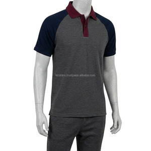 เสื้อโปโลชายแบบสามสี แขนสั้น คอปกตัดสี ขายส่ง เสื้อโปโลลำลองตัดสี - Product Image 1