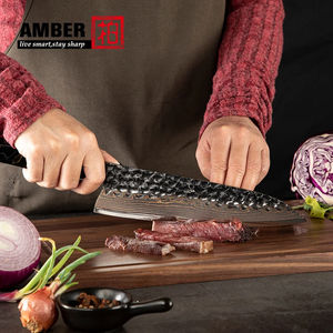 Ensemble de couteaux à sushi japonais faits à la main - Yanagiba Kiritsuke Deba avec manche en ébène noir et bois de rose - Product Image 6