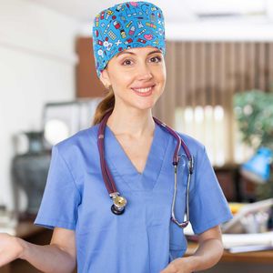 High Quality Adjustable Custom Private Label Cotton <b>Scrub</b> Hat Customized Logo Quick Dry Breathable Unisex <b>Scrub</b> Hat for Hospital - Product Image 2