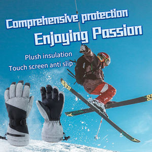 Mitaines de sport d'hiver Chic Seeker pour garçons et filles de 2 à 6 ans, rayées, en acrylique/coton, longueur poignet, pour le ski, l'extérieur, chaudes et décontractées - Product Image 4