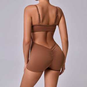 Venta al por Mayor de Trajes de Yoga para Mujer, Monos Deportivos, Trajes Cortos Deportivos para Niñas y Mujeres, Ropa Deportiva para Correr de Una Pieza - Product Image 2