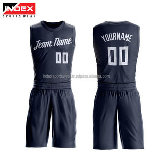 Conjunto de Uniforme de Baloncesto INDEX Express Azul y Amarillo Sublimado con Cuello en V Sin Mangas de Malla para Adultos Unisex - Product Image 3