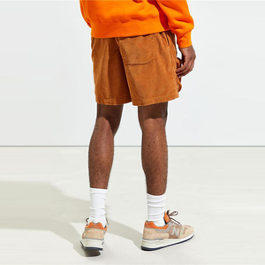 Shorts cargo en coton corduroy avec logo personnalisé, taille élastique, style streetwear décontracté d'été, décoration à motifs, plusieurs poches - Product Image 3