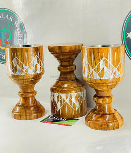 Quemador de incienso con incrustaciones de madera y madreperla hecho a mano, quemador árabe Bakhoor Mabkhara Oud Mukhbar por Falak World Export - Product Image 3